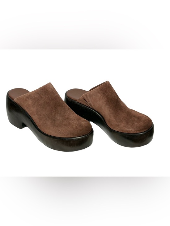 NIB Everlane Leather The Puffa Clog in Dark Umber Suede, Sizes 5.5 & 6.5 - Picture 4 of 16